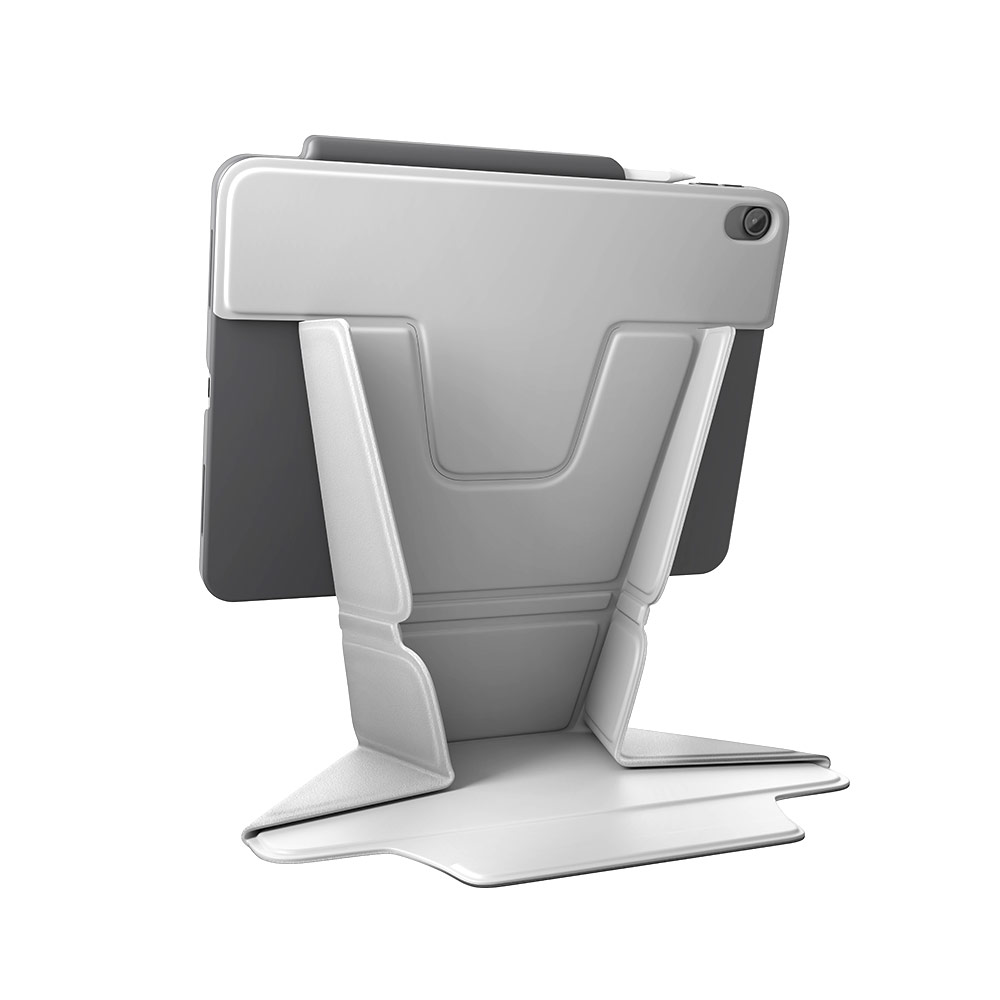 Picture of Apple iPad Air 11 M3 2025 Case | Uniq Ryze 360 Degree Rotatable Standable as Stand Holder Protection Case for iPad Air 11 M2 2024 M3 2025 (Grey)