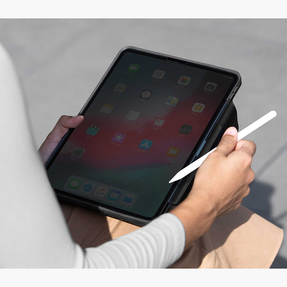 Picture of Apple iPad Pro 13 M4 2024 Case | Uniq Ryze 360 Degree Rotatable Standable as Stand Holder Protection Case for iPad Pro 13 M4 2024 (Black)