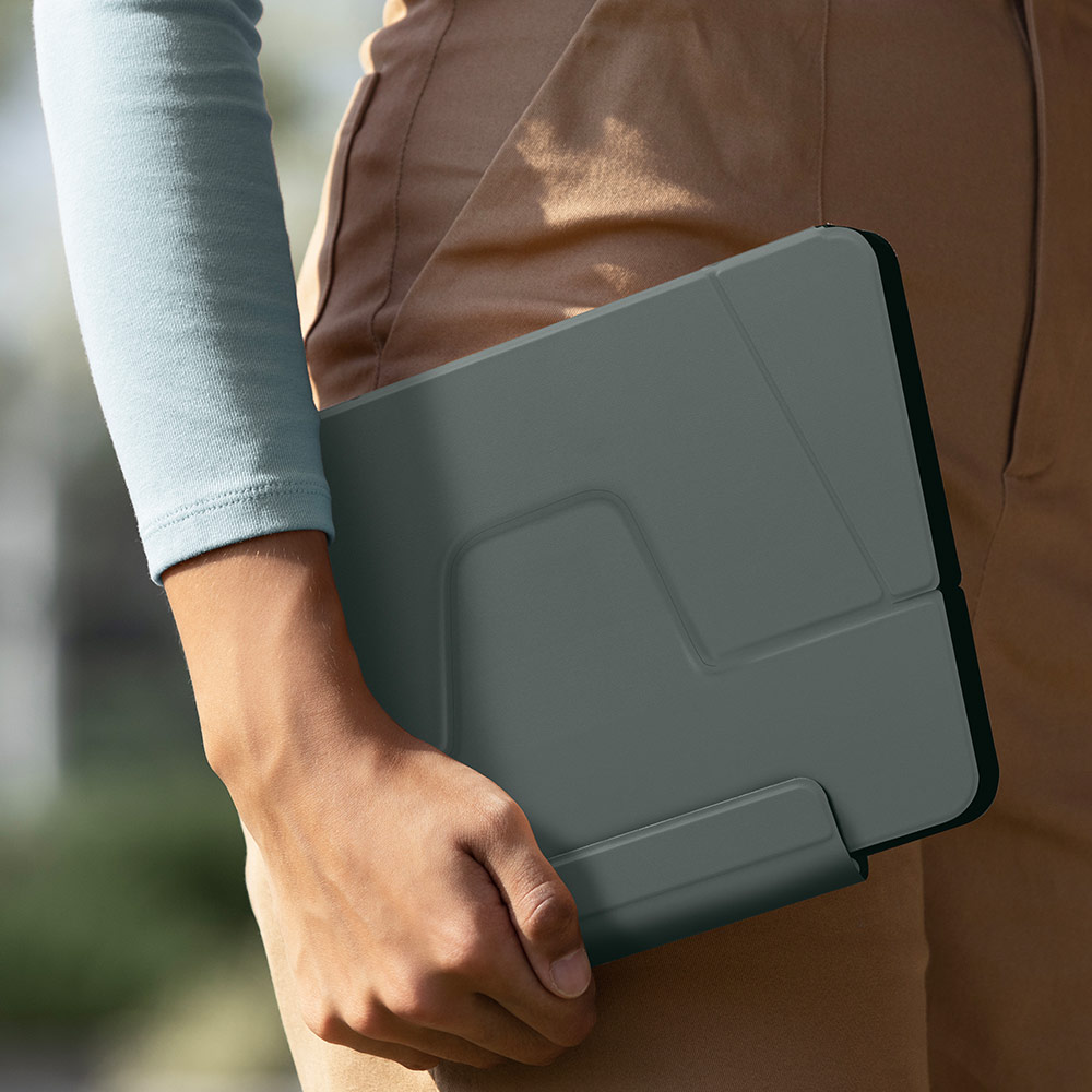 Picture of Apple iPad Pro 13 M4 2024 Case | Uniq Ryze 360 Degree Rotatable Standable as Stand Holder Protection Case for iPad Pro 13 M4 2024 (Black)