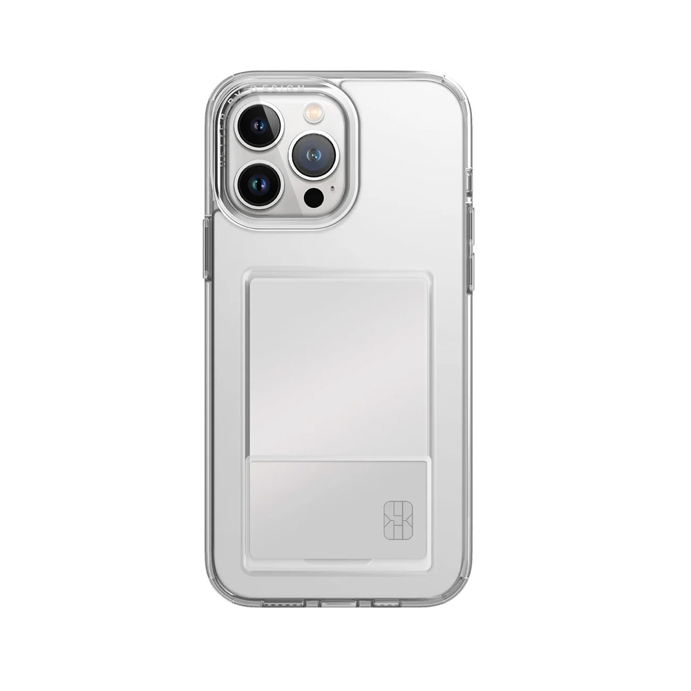 Picture of Apple iPhone 15 Pro 6.1 Case | Uniq Air Fender ID Card Holder Protection Case for iPhone 15 Pro 6.1 (Clear)