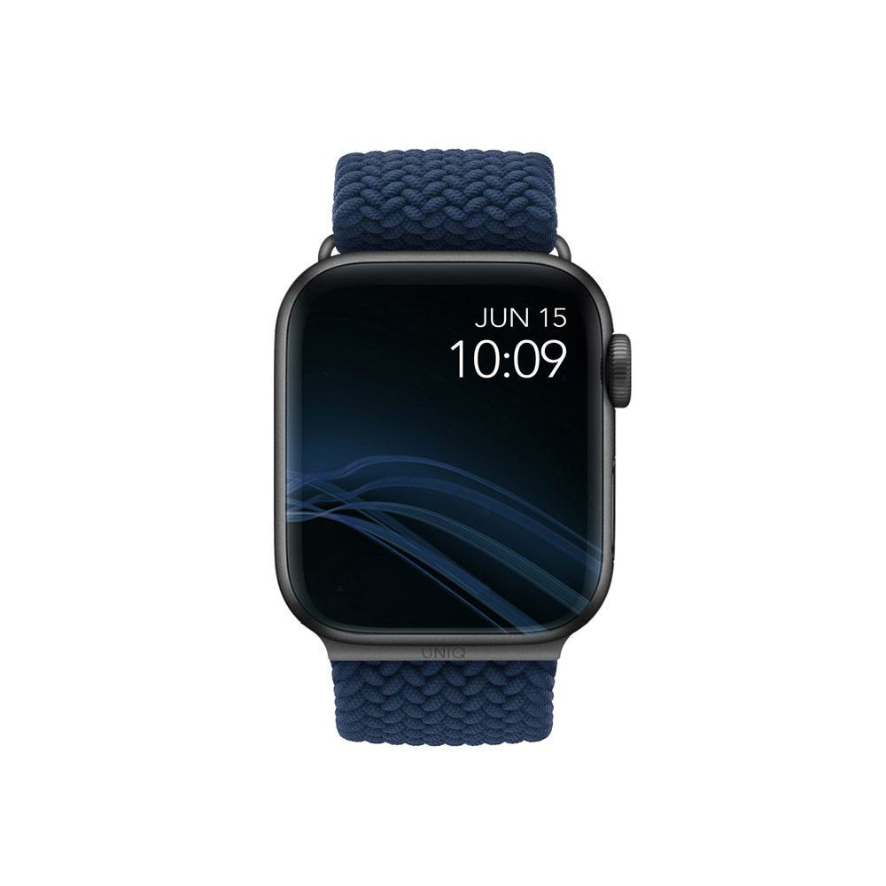 Picture of Apple Watch 40mm | Uniq Aspen Woven Soft Breathable Comfort Strap for Apple Watch 40mm 38mm Series 1 2 3 4 5 6 SE Nike (Blue)