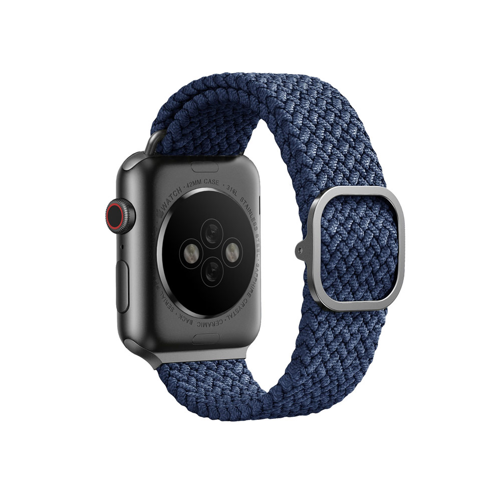 Picture of Apple Watch 40mm | Uniq Aspen Woven Soft Breathable Comfort Strap for Apple Watch 40mm 38mm Series 1 2 3 4 5 6 SE Nike (Blue)