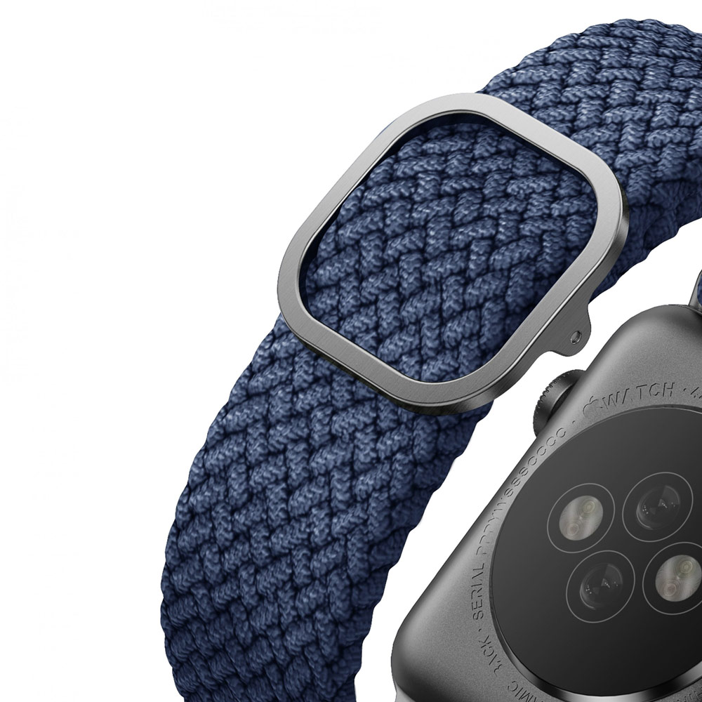 Picture of Apple Watch 40mm | Uniq Aspen Woven Soft Breathable Comfort Strap for Apple Watch 40mm 38mm Series 1 2 3 4 5 6 SE Nike (Blue)