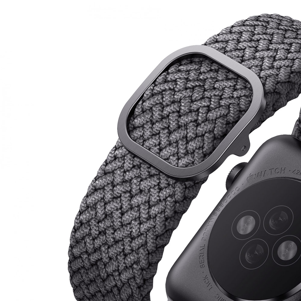 Picture of Apple Watch 40mm | Uniq Aspen Woven Soft Breathable Comfort Strap for Apple Watch 40mm 38mm Series 1 2 3 4 5 6 SE Nike (Grey)