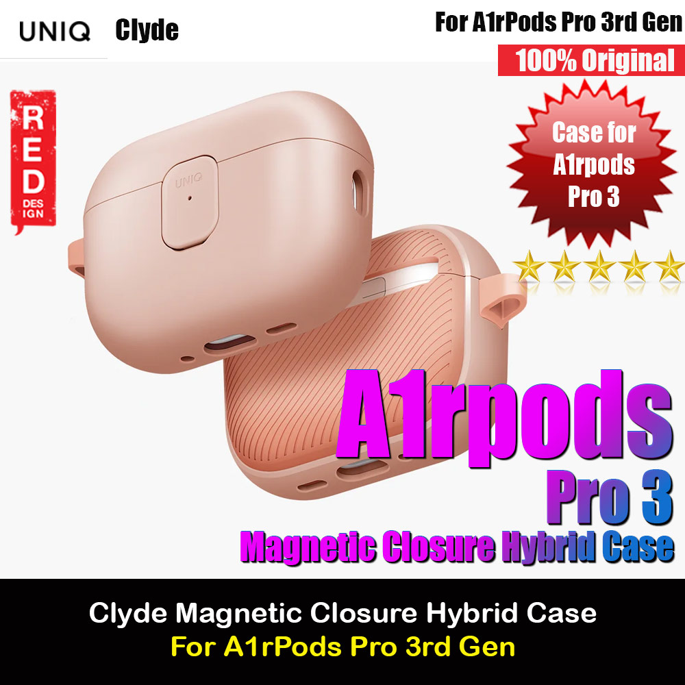 Picture of Uniq Clyde Magnetic Closure Hybrid Case for Airpods Pro 3 3rd Gen 2025 (Pink) Apple Airpods Pro 3- Apple Airpods Pro 3 Cases, Apple Airpods Pro 3 Covers, iPad Cases and a wide selection of Apple Airpods Pro 3 Accessories in Malaysia, Sabah, Sarawak and Singapore 