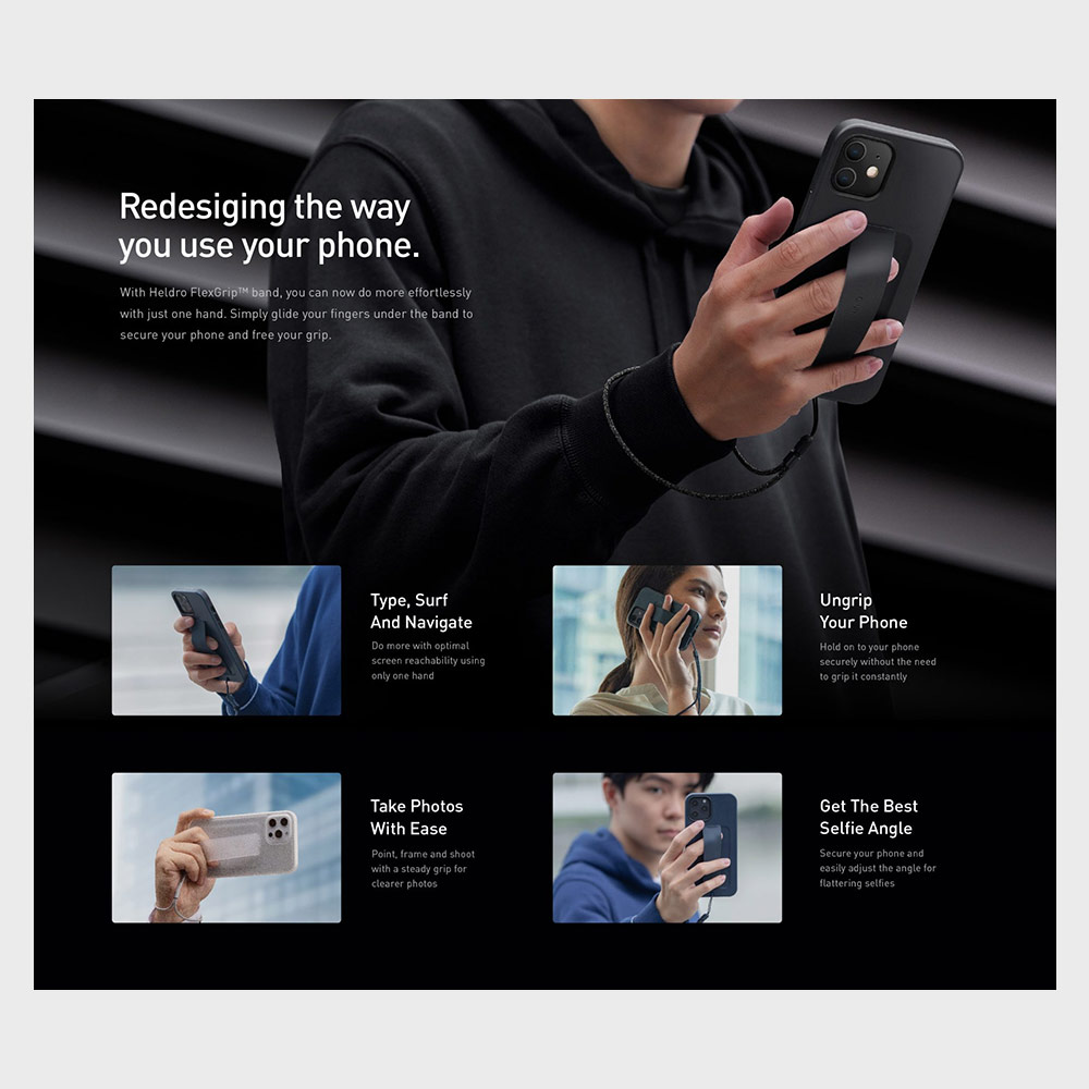 Picture of Apple iPhone 13 6.1 Case | Uniq Heldro Free Grip Flex Grip Sporty Drop Protection Case with Wrist Strap for iPhone 13 6.1 (Lucent Clear)