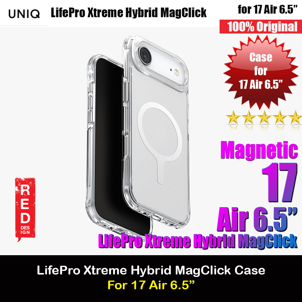 Picture of Uniq LifePro Xtreme Hybrid Magclick Slim Thin Anti Finger Print Transparent Drop Protection Case for iPhone Air 6.3 (Frosted Clear) Apple iPhone 17 6.3- Apple iPhone 17 6.3 Cases, Apple iPhone 17 6.3 Covers, iPad Cases and a wide selection of Apple iPhone 17 6.3 Accessories in Malaysia, Sabah, Sarawak and Singapore 