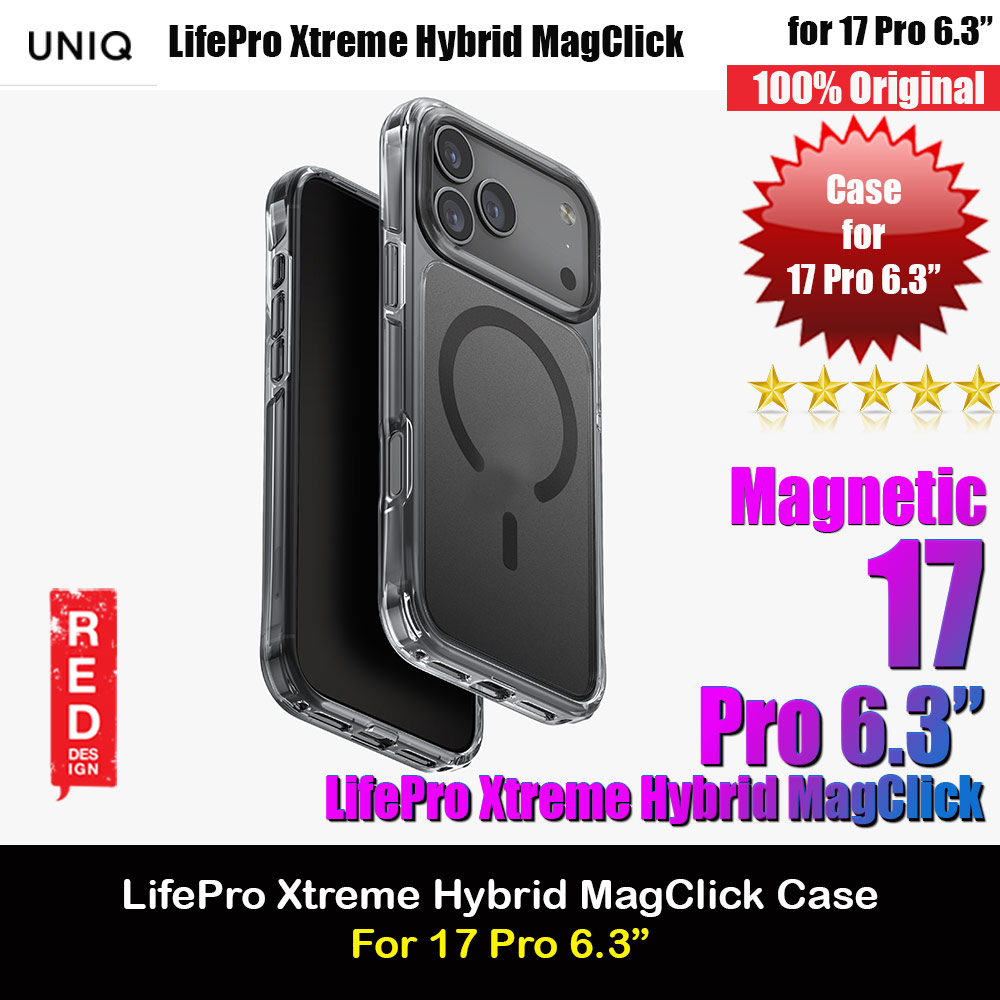Picture of Uniq LifePro Xtreme Hybrid Magclick Slim Thin Anti Finger Print Transparent Drop Protection Case for iPhone 17 Pro 6.3 (Frosted Smoke) Apple iPhone 17 Pro 6.3- Apple iPhone 17 Pro 6.3 Cases, Apple iPhone 17 Pro 6.3 Covers, iPad Cases and a wide selection of Apple iPhone 17 Pro 6.3 Accessories in Malaysia, Sabah, Sarawak and Singapore 