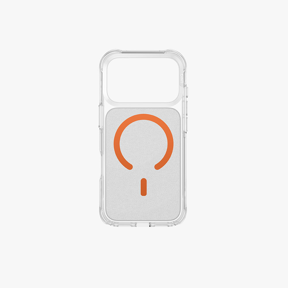 Picture of Apple iPhone 17 Pro Max 6.9 Case | Uniq LifePro Xtreme Hybrid Magclick Slim Thin Anti Finger Print Transparent Drop Protection Case for iPhone 17 Pro Max 6.9 (Frosted Clear Orange)