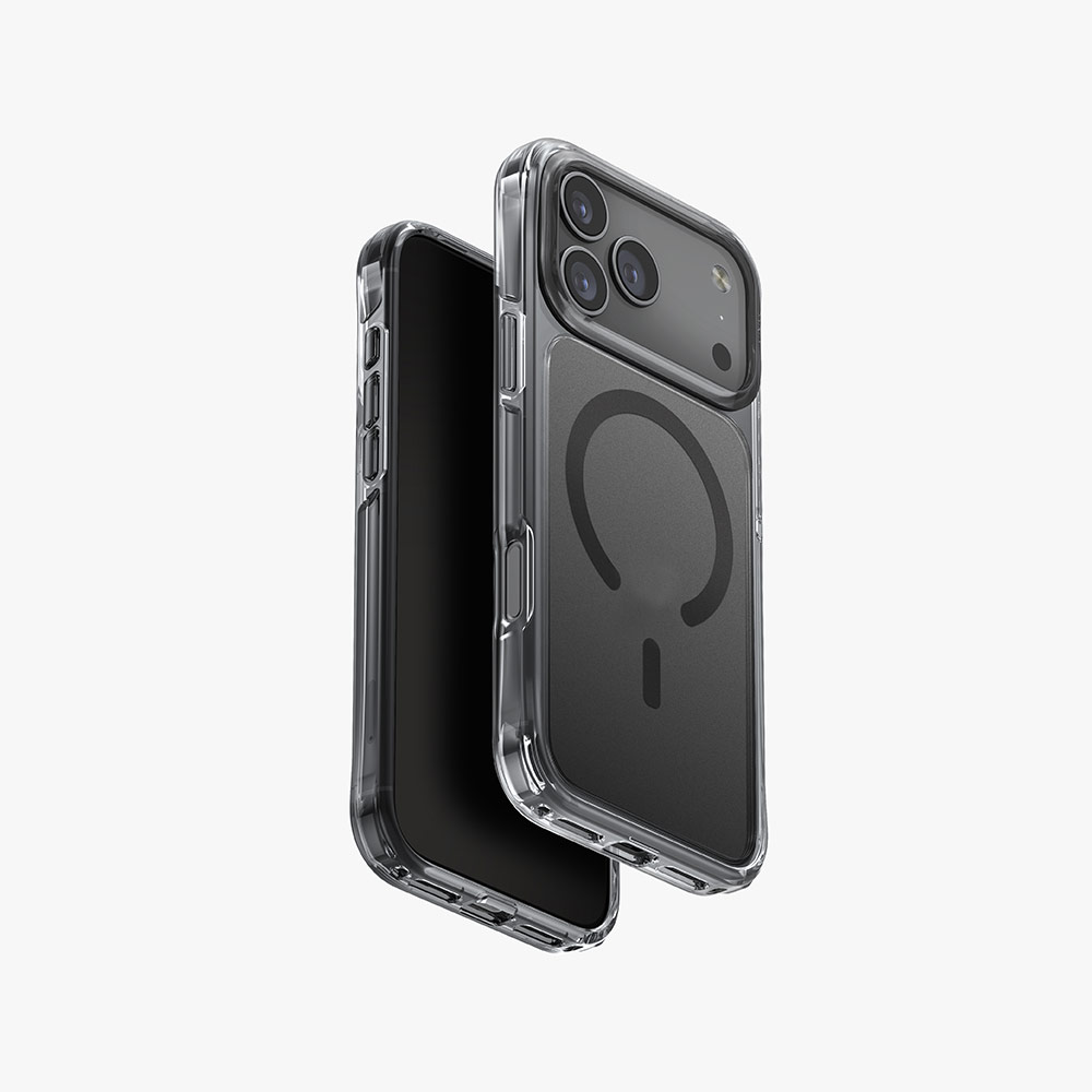 Picture of Apple iPhone 17 Pro 6.3 Case | Uniq LifePro Xtreme Hybrid Magclick Slim Thin Anti Finger Print Transparent Drop Protection Case for iPhone 17 Pro 6.3 (Frosted Smoke)