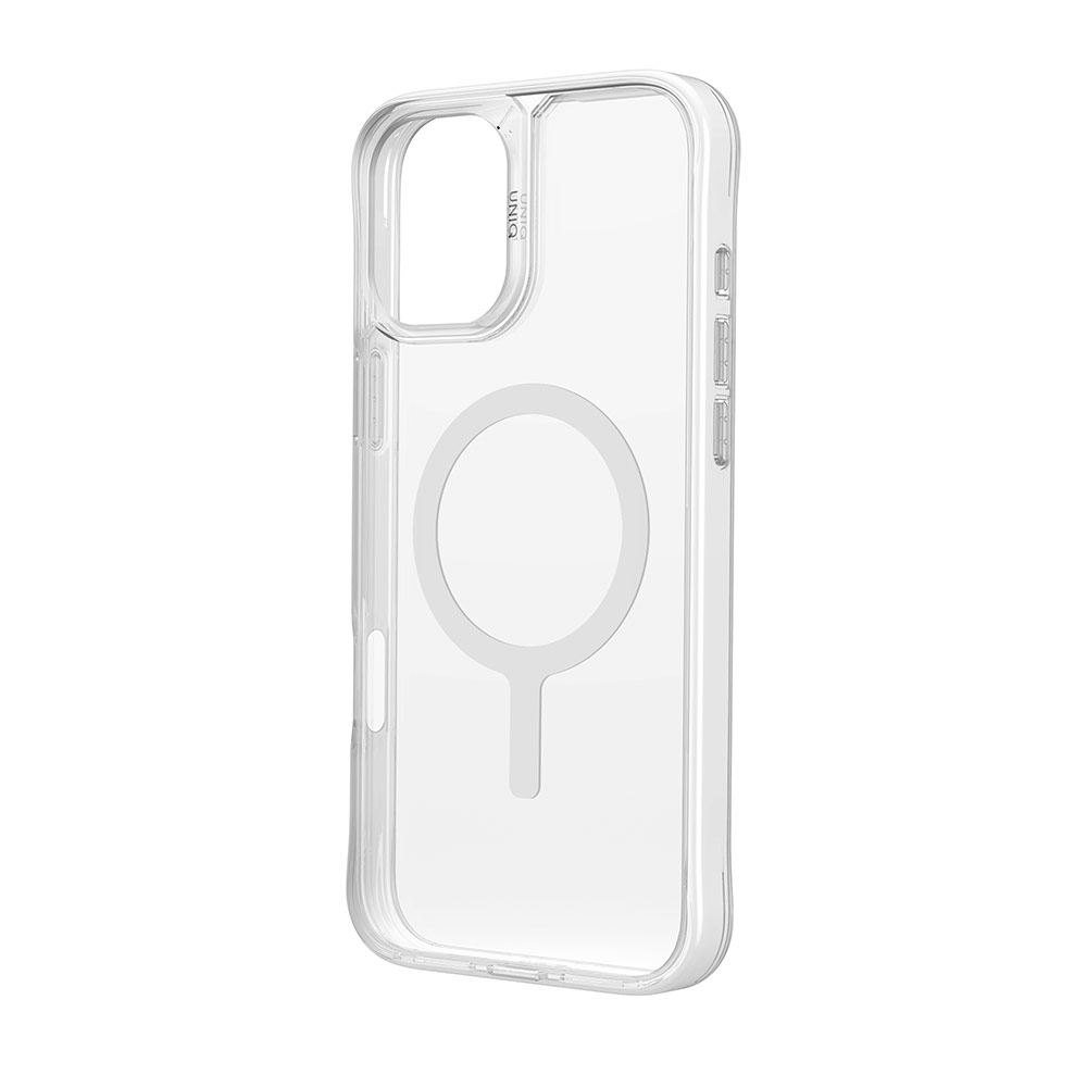 Picture of Apple iPhone 16 6.1 Case | Uniq LifePro Xtreme Magclick Slim Thin Clear Transparent Magsafe Magnetic Drop Protection Case for iPhone 16 6.1 (Clear Frost)