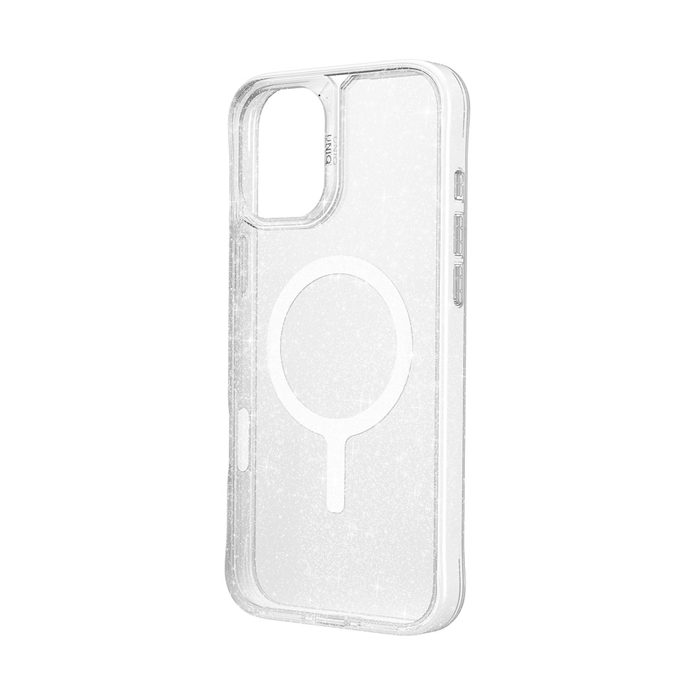 Picture of Apple iPhone 16 6.1 Case | Uniq LifePro Xtreme Magclick Slim Thin Clear Transparent Magsafe Magnetic Drop Protection Case for iPhone 16 6.1 (Tinsel Lucent)