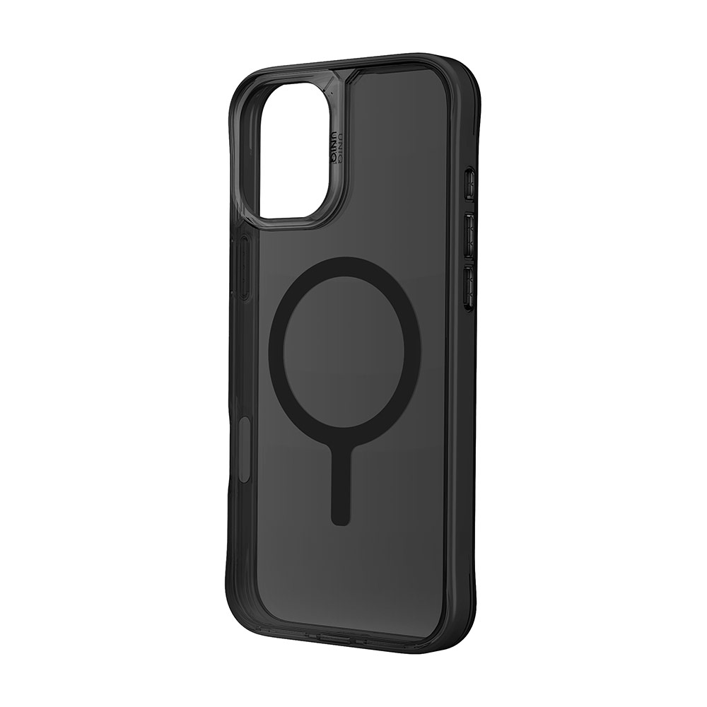 Picture of Apple iPhone 16 Pro 6.3 Case | Uniq LifePro Xtreme Magclick Slim Thin Clear Transparent Magsafe Magnetic Drop Protection Case for iPhone 16 Pro 6.3 (Smoke Frost)