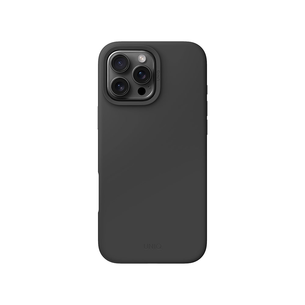 Picture of Apple iPhone 16 Pro Max 6.9 Case | Uniq Lino Hue Soft Feel Magnetic Mgsafe Drop Protection Case for iPhone 16 Pro Max 6.9 (Gray)