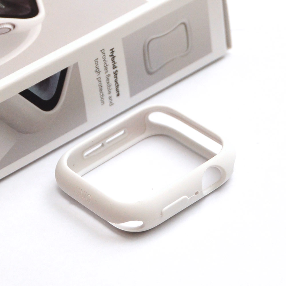 Picture of Apple Watch 44mm Case | Uniq Lino Series Premium Liquid Silicone Case for Apple Watch Series 4 44mm (White)