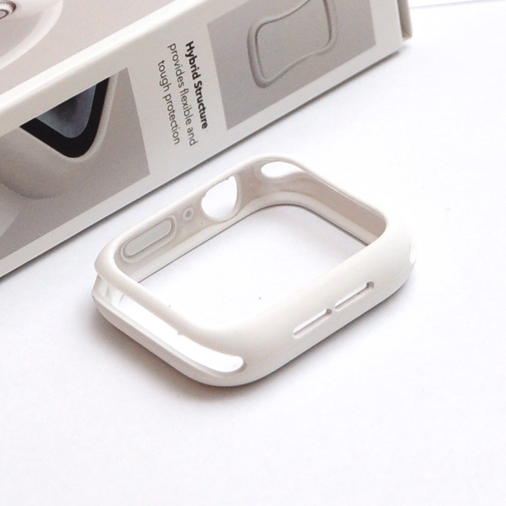 Picture of Apple Watch 44mm Case | Uniq Lino Series Premium Liquid Silicone Case for Apple Watch Series 4 44mm (White)