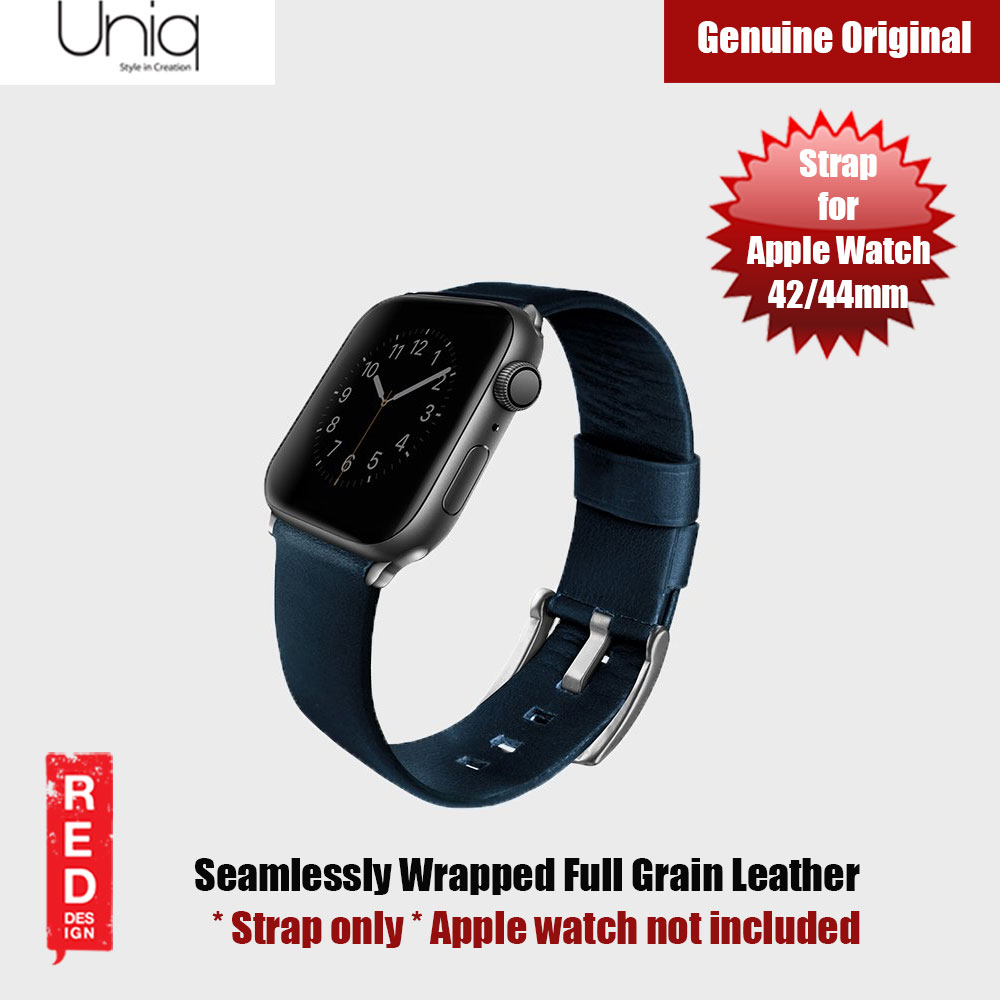 Picture of Uniq Mondain Series Full Grain Leather Strap for Apple Watch 42mm 44mm (blue) Apple Watch 42mm- Apple Watch 42mm Cases, Apple Watch 42mm Covers, iPad Cases and a wide selection of Apple Watch 42mm Accessories in Malaysia, Sabah, Sarawak and Singapore 