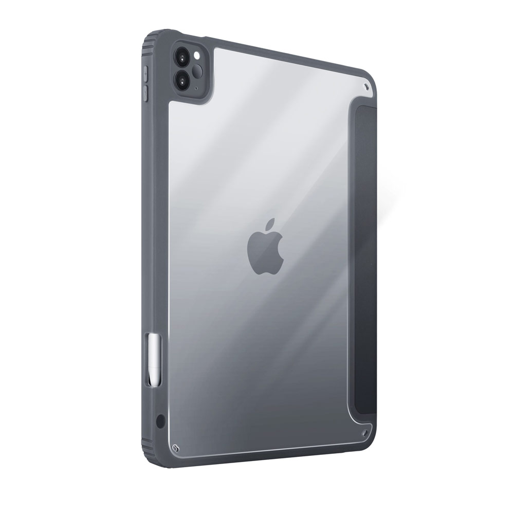 Picture of Apple iPad Pro 11 3rd gen 2021 Case | Uniq Moven Tough Hybrid Case with Clear Scratch-Resistant Black Protection Flip and Standable Case with Pen Storage for Apple iPad Pro 11 3rd Gen 2021 (Grey)