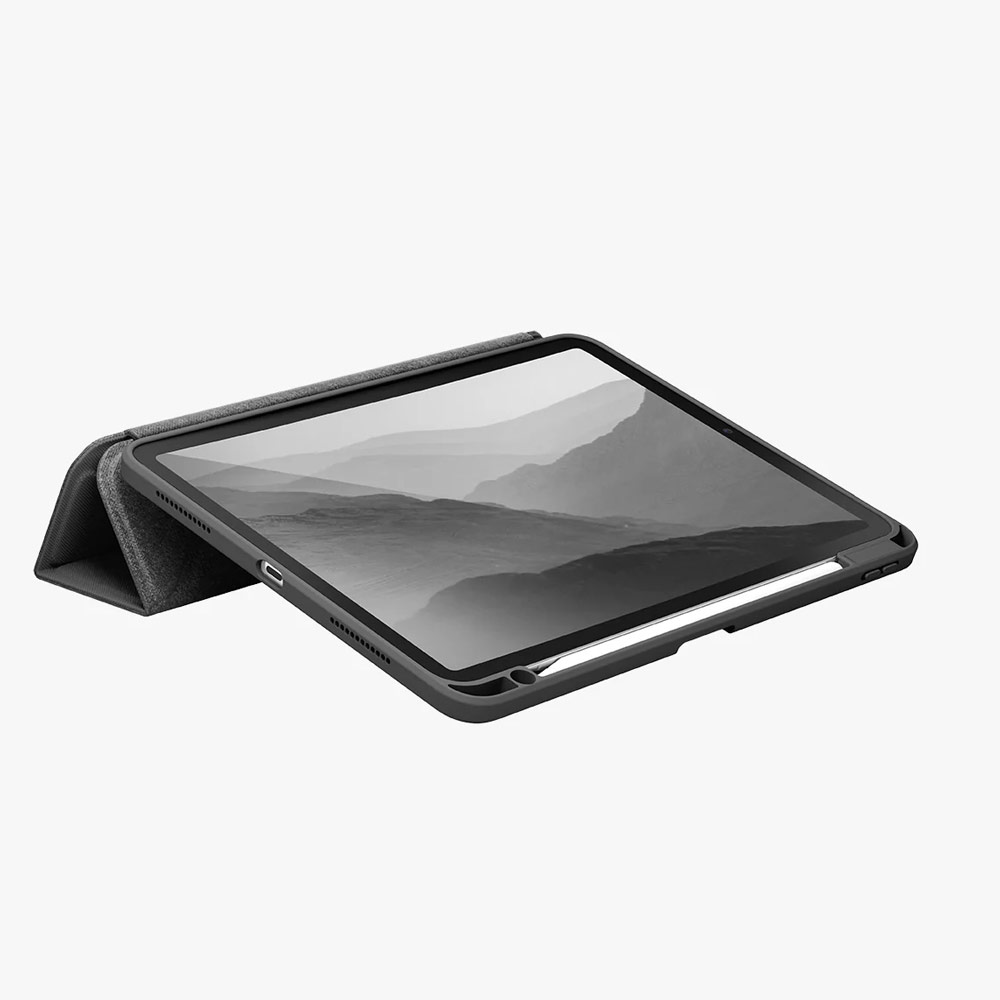 Picture of Apple iPad Air 13 M3 2025 Case | Uniq Moven Tough Hybrid Case with Clear Scratch-Resistant Black Protection Flip and Standable Case with Pen Storage for iPad Air 13 M2 2024 M3 2025 (Grey)