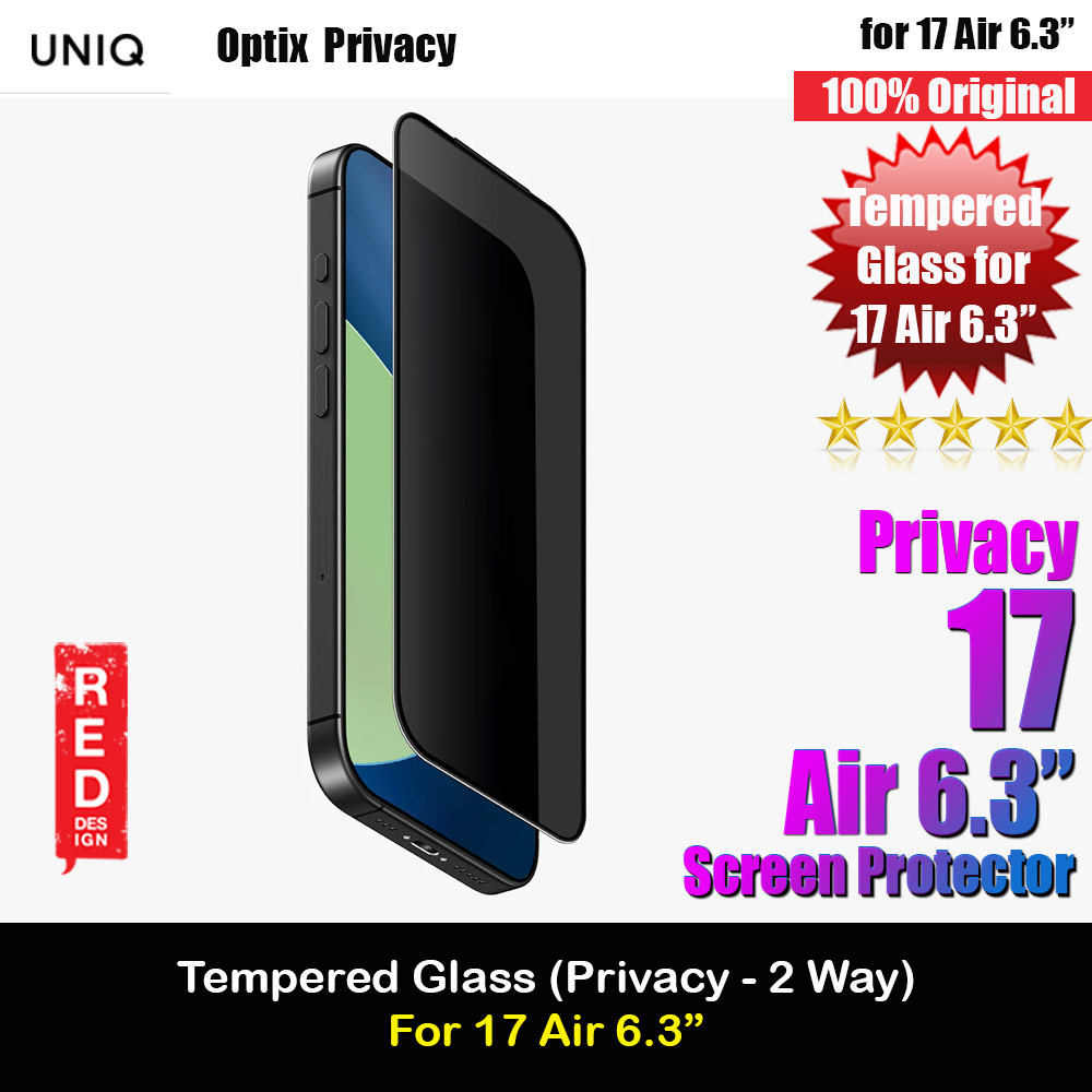 Picture of Uniq Optix Covex Privacy Anti View Anti Peep Tempered Glass Screen Protector with Installation Helper Kit for iPhone Air 6.5 (Privacy) Apple iPhone Air 6.5- Apple iPhone Air 6.5 Cases, Apple iPhone Air 6.5 Covers, iPad Cases and a wide selection of Apple iPhone Air 6.5 Accessories in Malaysia, Sabah, Sarawak and Singapore 