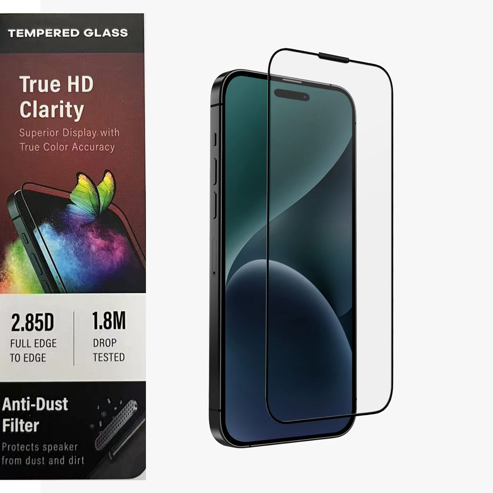 Picture of Apple iPhone 15 Plus 6.7 Screen Protector | Uniq Optix Vivid HD Clear 2.85D Tempered Glass Screen Protector with Installation Helper Kit for iPhone 15 Plus 6.7 (HD Clear)