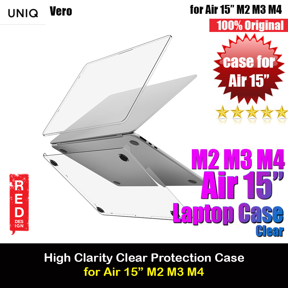 Picture of Uniq Vero Ultra Slim Snap Case for Macbook Air 15 M2 M3 M4 ( Clear) Apple Macbook Air 15 M2- Apple Macbook Air 15 M2 Cases, Apple Macbook Air 15 M2 Covers, iPad Cases and a wide selection of Apple Macbook Air 15 M2 Accessories in Malaysia, Sabah, Sarawak and Singapore 