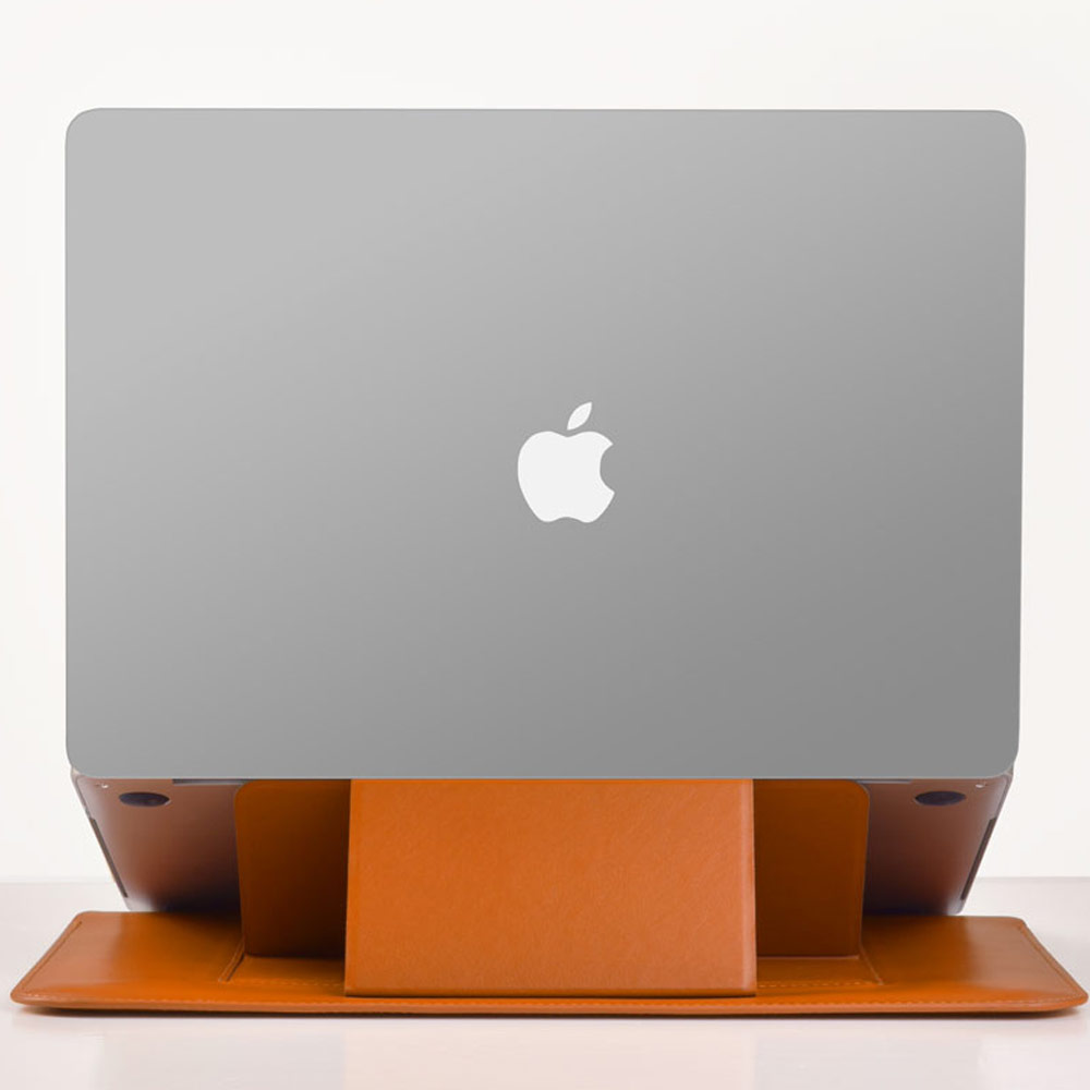 Picture of Apple Macbook Air 13\"  | WIWU Skin Pro Slim Stand PU Leather 2 in 1 Sleeve for Macbook Air 13 M1 2020 2021 Macbook Pro 13 2020 2021 13 inches Laptop (Blue)