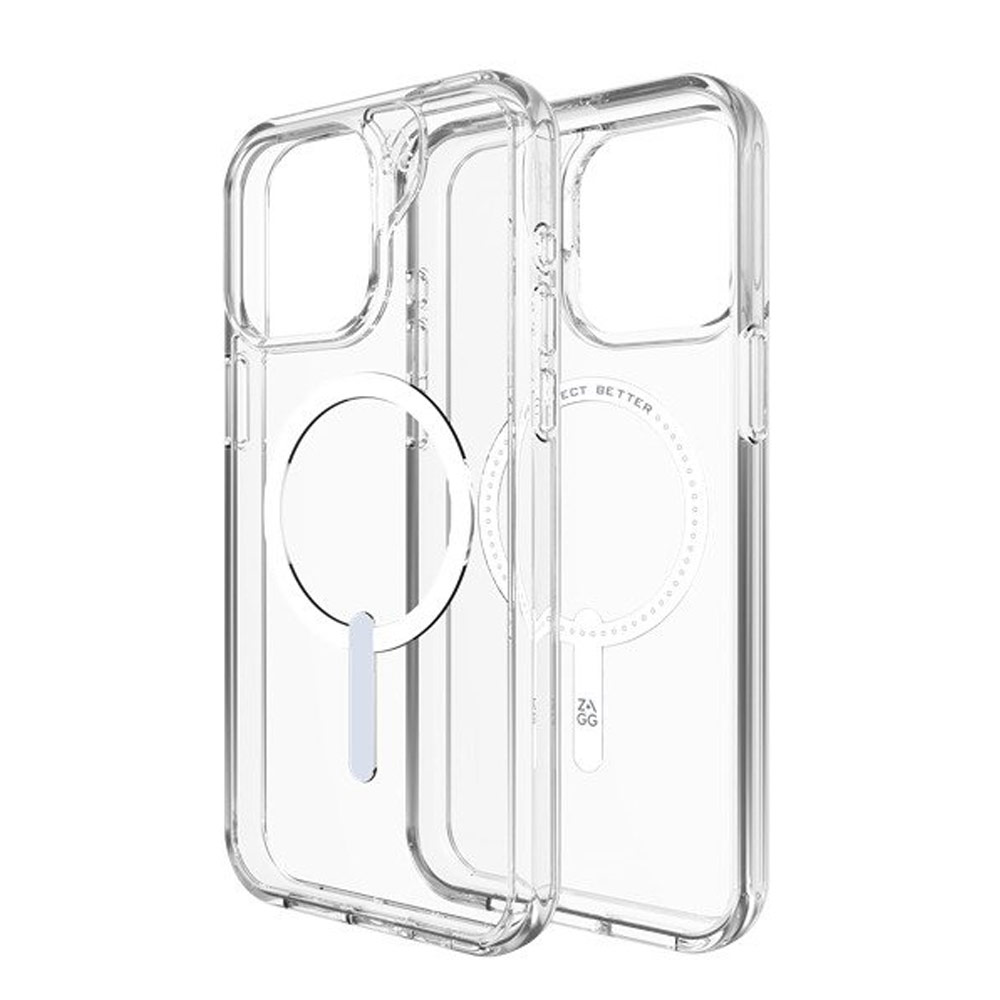 Picture of Apple iPhone 15 Pro Max 6.7 Case | Zagg Crystal Palace Snap Anti Yellow Magnetic Drop Protection Case for iPhone 15 Pro Max 6.7 (Clear)