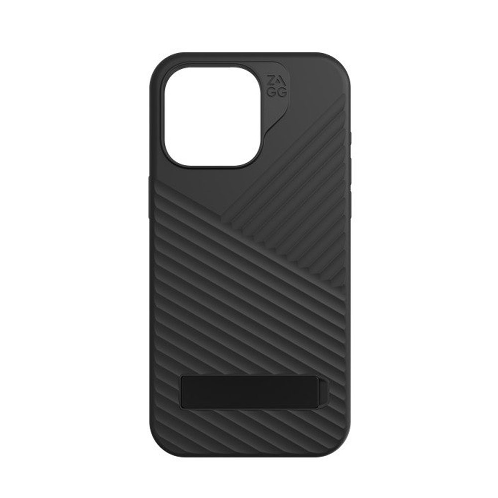 Picture of Apple iPhone 15 Pro Max 6.7 Case | Zagg Denali Snap Kickstand Magnetic Dual Layer Drop Protection Case for iPhone 15 Pro Max 6.7 (Black)