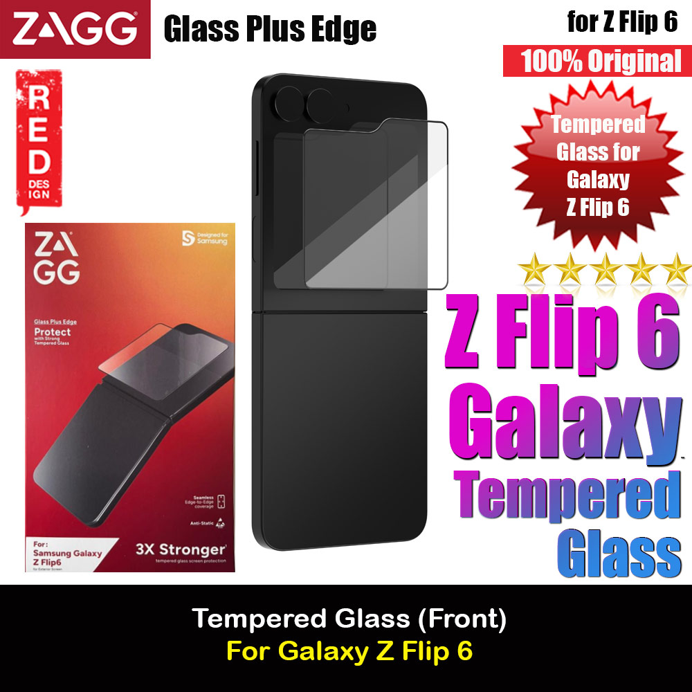 Picture of Zagg Glass Plus Edge Front Tempered Glass Screen Protector for Samsung Galaxy Z Flip 6 Samsung Galaxy Z Flip 6- Samsung Galaxy Z Flip 6 Cases, Samsung Galaxy Z Flip 6 Covers, iPad Cases and a wide selection of Samsung Galaxy Z Flip 6 Accessories in Malaysia, Sabah, Sarawak and Singapore 