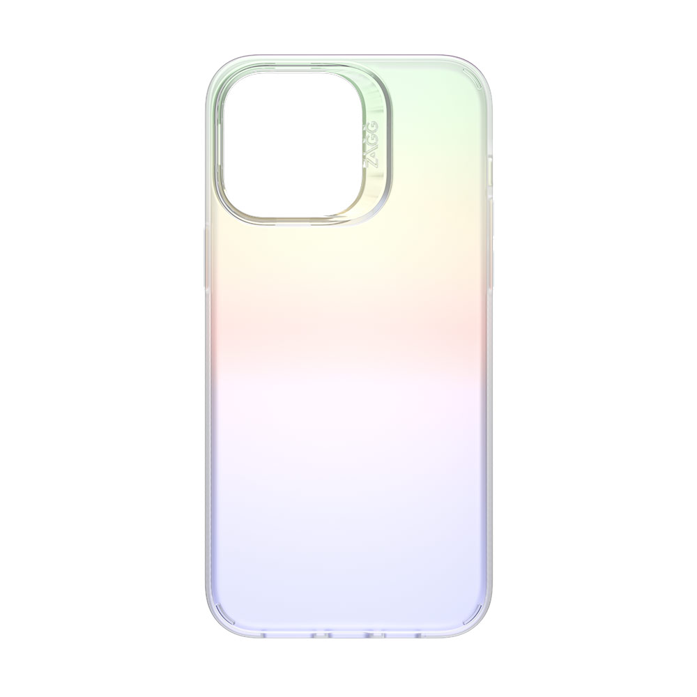 Picture of Apple iPhone 14 6.1 Case | Zagg Iridescent Slim Design Improved Grip Drop Protection Anti Finger Print Case for iPhone 14 6.1 (Iridescent Matte Clear)