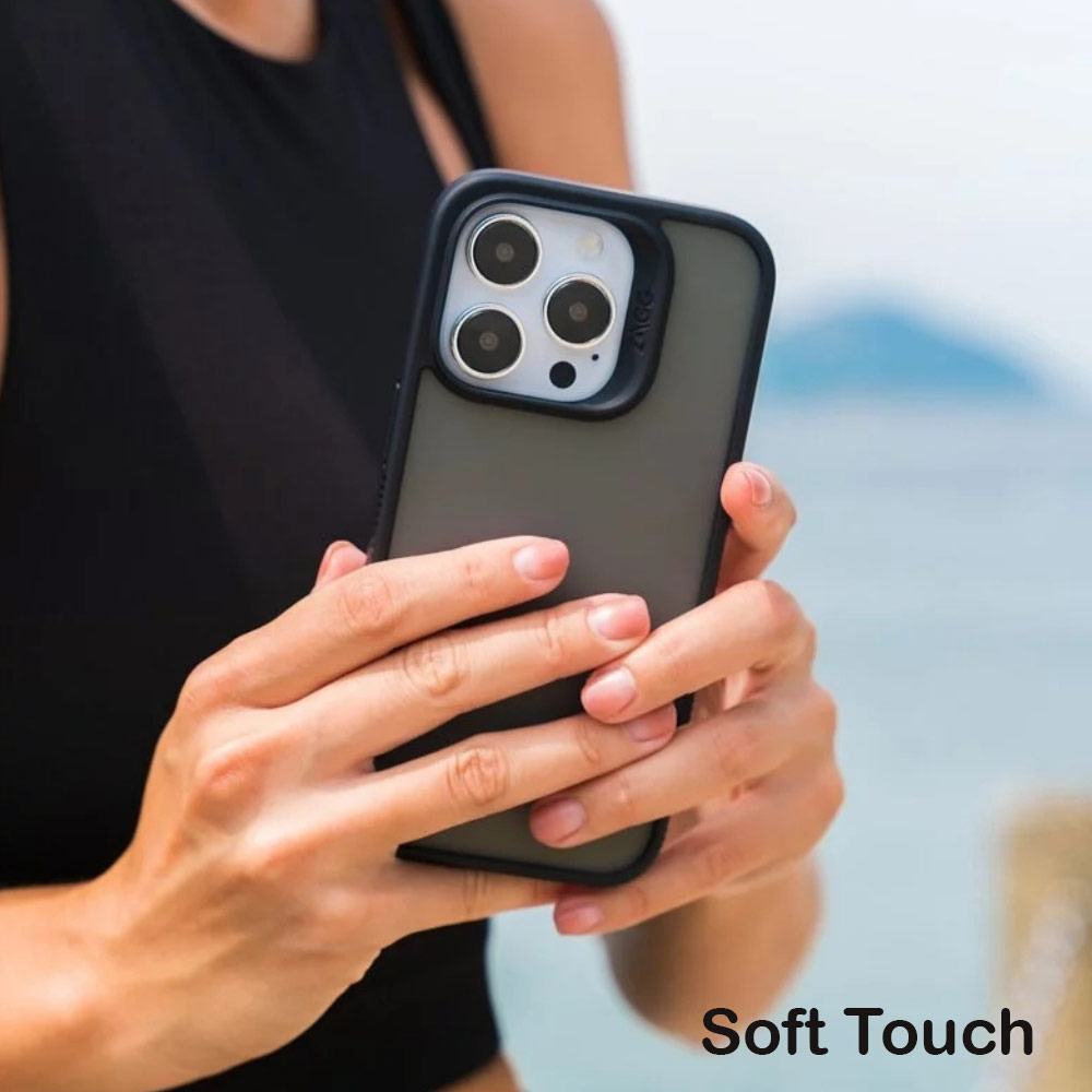 Picture of Apple iPhone 14 Pro 6.1 Case | Zagg Hampton Slim Design Improved Grip Drop Protection Anti Finger Print Case for iPhone 14 Pro 6.1 (Matte Black Tint)