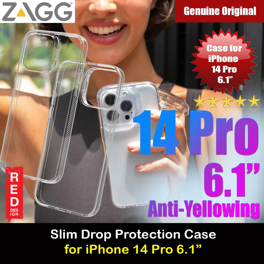 Picture of Zagg Slim Improved Grip Drop Protection Case for iPhone 14 Pro 6.1 (Clear) Apple iPhone 14 Pro 6.1- Apple iPhone 14 Pro 6.1 Cases, Apple iPhone 14 Pro 6.1 Covers, iPad Cases and a wide selection of Apple iPhone 14 Pro 6.1 Accessories in Malaysia, Sabah, Sarawak and Singapore 