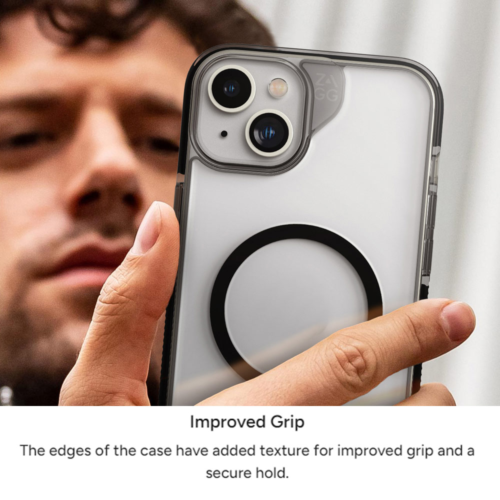 Picture of Apple iPhone 15 Plus 6.7 Case | Zagg Santa Cruz Snap Magnetic Slim Lightweight Non Slip Drop Protection Case for iPhone 15 Plus 6.7 (Blue)