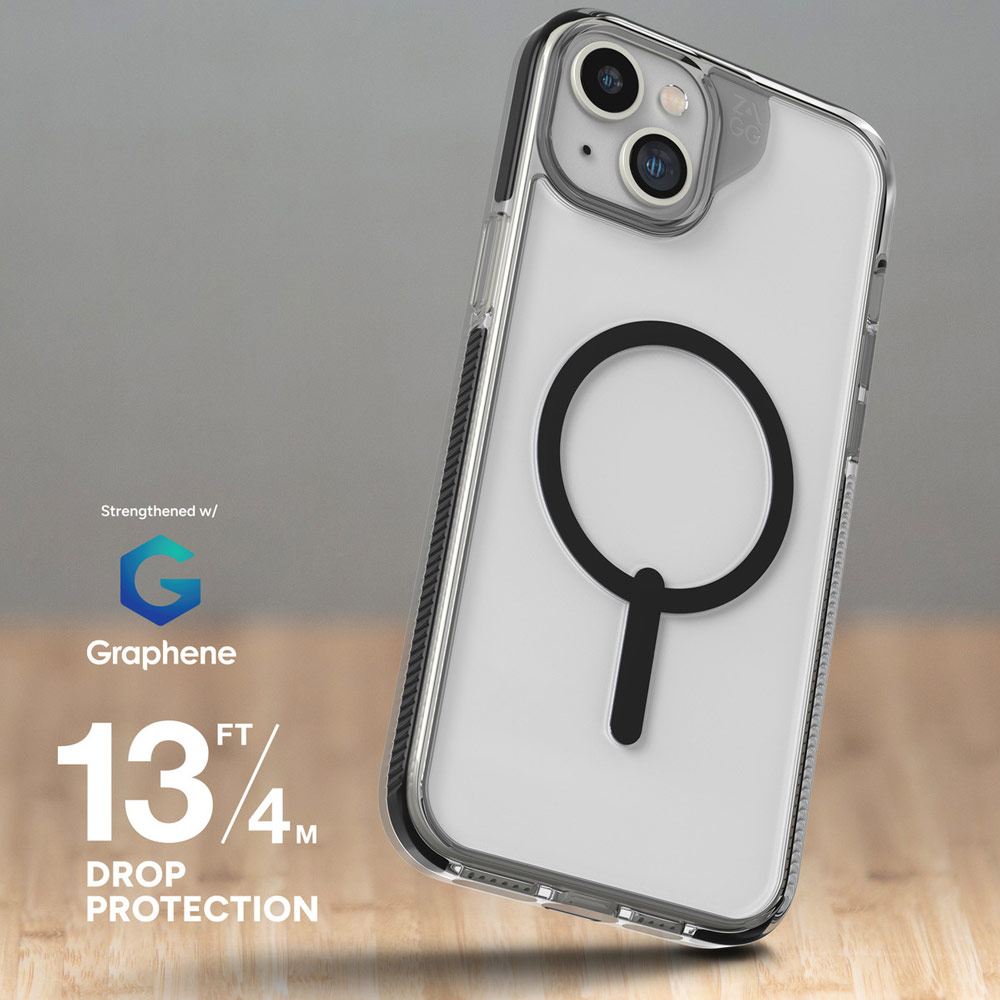 Picture of Apple iPhone 15 Plus 6.7 Case | Zagg Santa Cruz Snap Magnetic Slim Lightweight Non Slip Drop Protection Case for iPhone 15 Plus 6.7 (Blue)