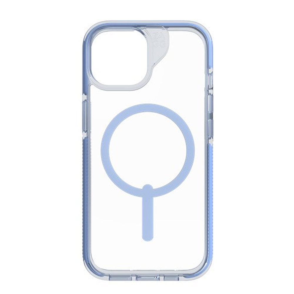 Picture of Apple iPhone 15 Plus 6.7 Case | Zagg Santa Cruz Snap Magnetic Slim Lightweight Non Slip Drop Protection Case for iPhone 15 Plus 6.7 (Blue)