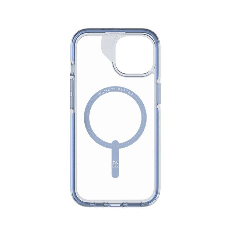 Picture of Apple iPhone 15 Plus 6.7 Case | Zagg Santa Cruz Snap Magnetic Slim Lightweight Non Slip Drop Protection Case for iPhone 15 Plus 6.7 (Blue)